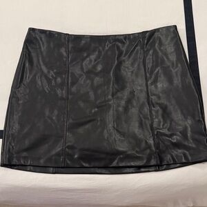 Abercrombie & Fitch Scarlett Black Vegan Leather Mini Skirt